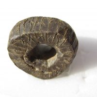 Three-quarter view of the Saltfleetby spindle whorl