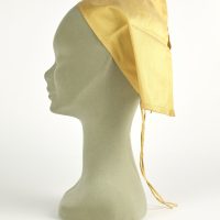 A yellow silk headdress