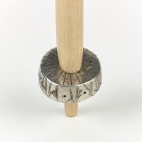 Drop spindle with runic inscription