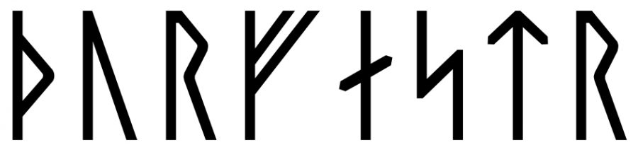 The name Thorfastr in runes