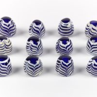 Reproduction blue and white glass gaming pieces