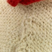 Detail of woollen sock