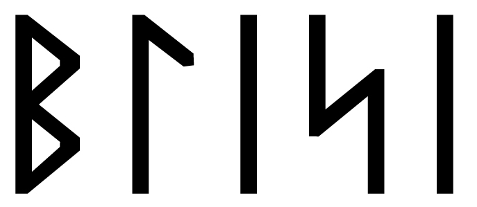 The name Blesi in runes