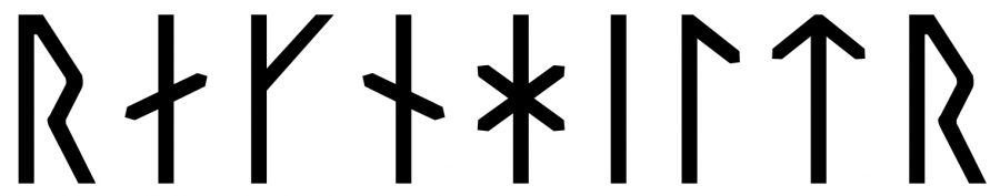 The name Ragnhildr in runes