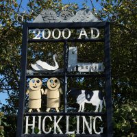 Village sign of Hickling