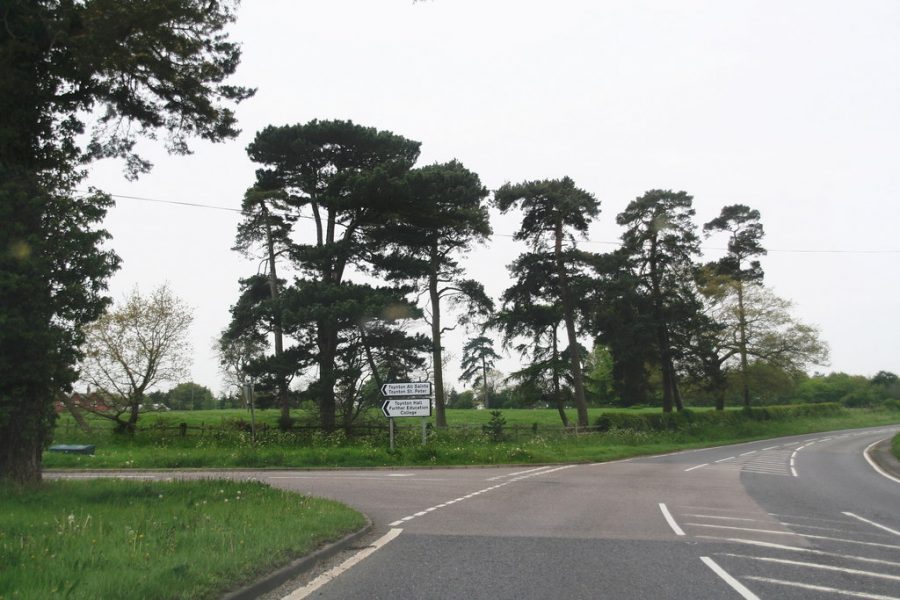 Toyton All Saints road sign © Chris, via Geograph, CC BY-SA 2.0