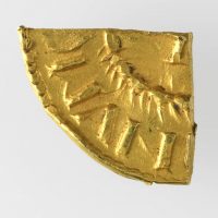 A quarter of an imitation Carolingian gold solidus found near Torksey, Lincolnshire. © The Fitzwilliam Museum, Cambridge