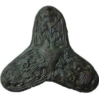 Front view of a trefoil brooch (c) Lincolnshire County Council