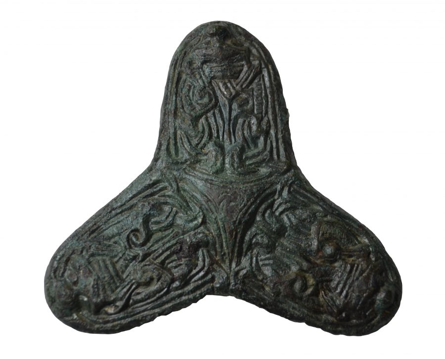 Front view of a trefoil brooch (c) Lincolnshire County Council
