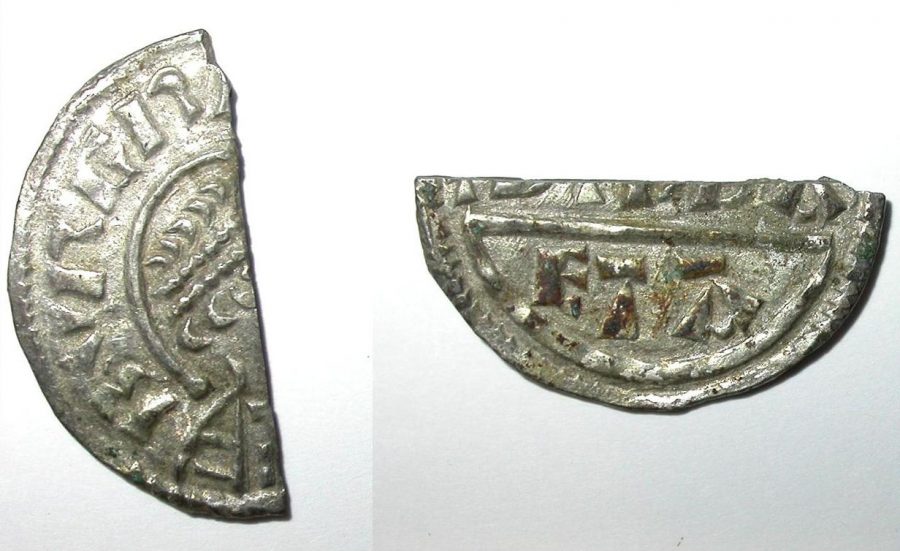A Silver Penny of King Burghred of Mercia found at Repton, Derbyshire. (c) Derby Museum and Art Gallery