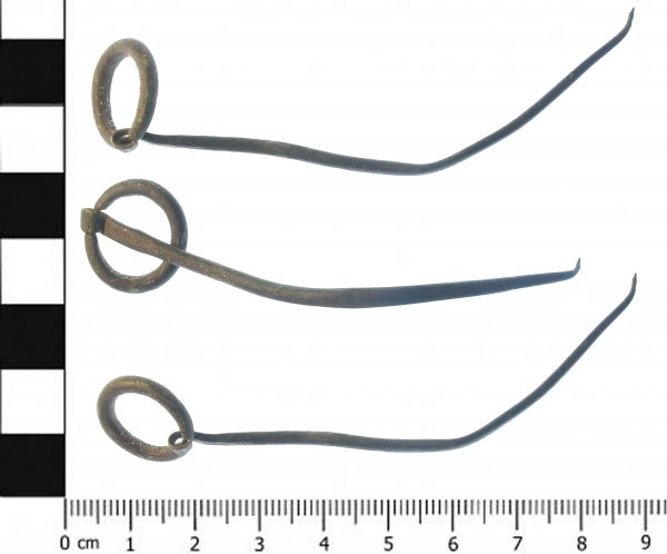 A copper-alloy ring-headed pin