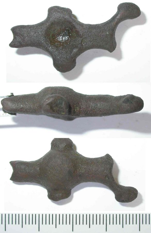 A cast copper-alloy bridle fitting found near Long Whatton, Leicestershire. (c) Portable Antiquities Scheme, CC BY-SA 4.0