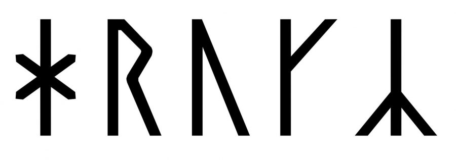 Hrok written in runes
