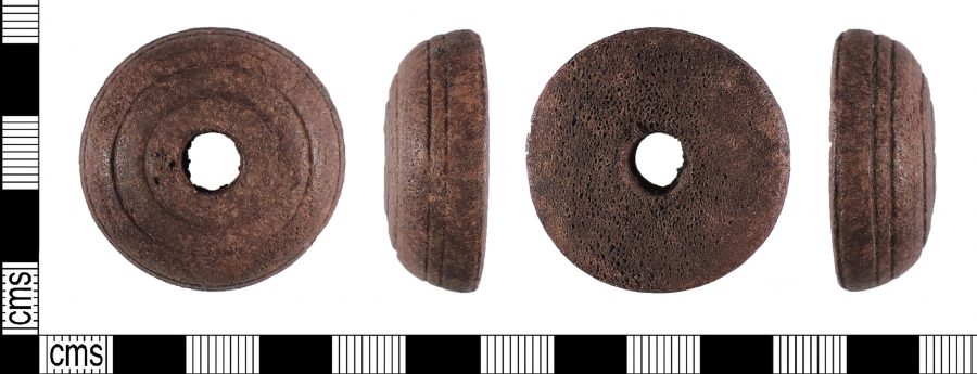 A bone spindle whorl found in Little Carlton, Lincolnshire. (c) Portable Antiquities Scheme, CC BY-SA 2.0