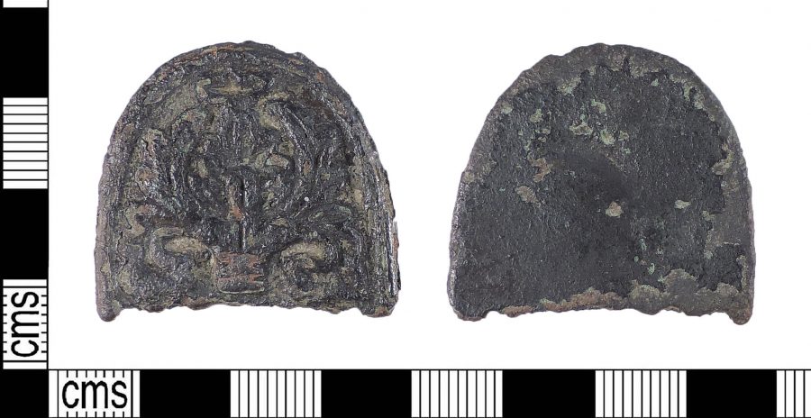 A copper-alloy strap-end found near Osbournby, Lincolnshire. (c) Portable Antiquities Scheme, CC BY-SA 2.0