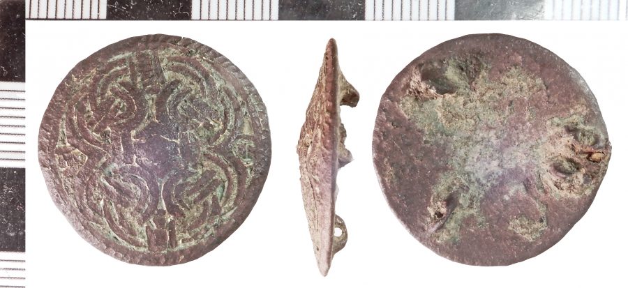 A cooper-alloy disc brooch found near Lissington, Lincolnshire. (c) Portable Antiquities Scheme, CC BY-SA 2.0