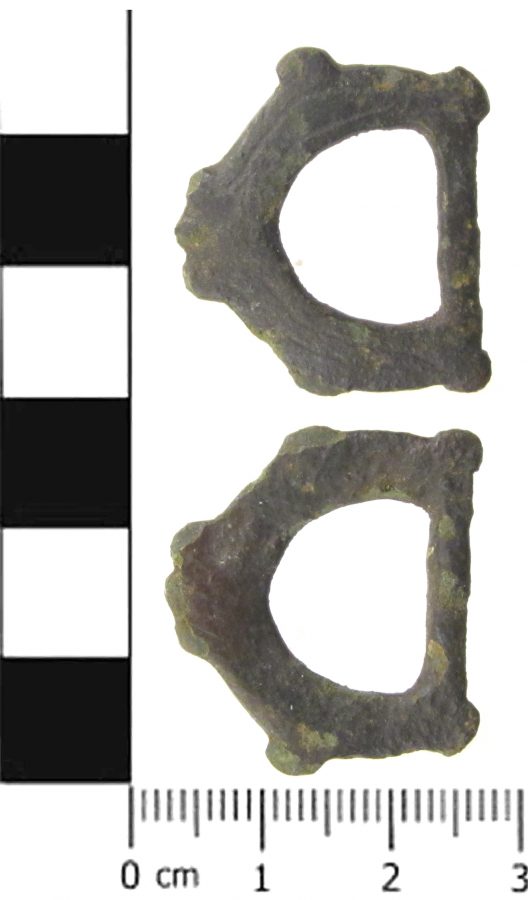 A copper-alloy Ringerike-style buckle found near North Clifton, Nottinghamshire. (c) Portable Antiquities Scheme, CC BY-SA 4.0