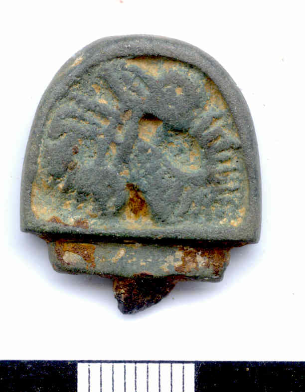 A possible cast copper alloy knife end-cap found near Geddington, Northamptonshire. (c) Portable Antiquities Scheme, CC BY-SA 4.0