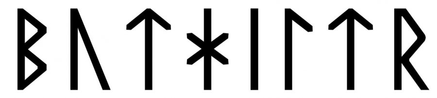 Bothild written in runes