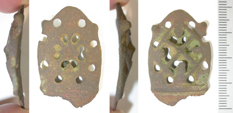 An Anglo-Scandinavian copper-alloy strap-end found near Long Whatton, Leicestershire. (c) Portable Antiquities Scheme, CC BY-SA 4.0
