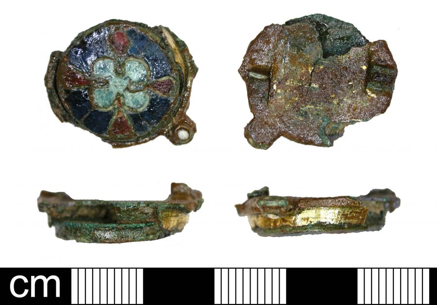 An enamel and copper alloy brooch found near Rolleston, Nottinghamshire. (c) Portable Antiquities Scheme, CC BY-SA 4.0