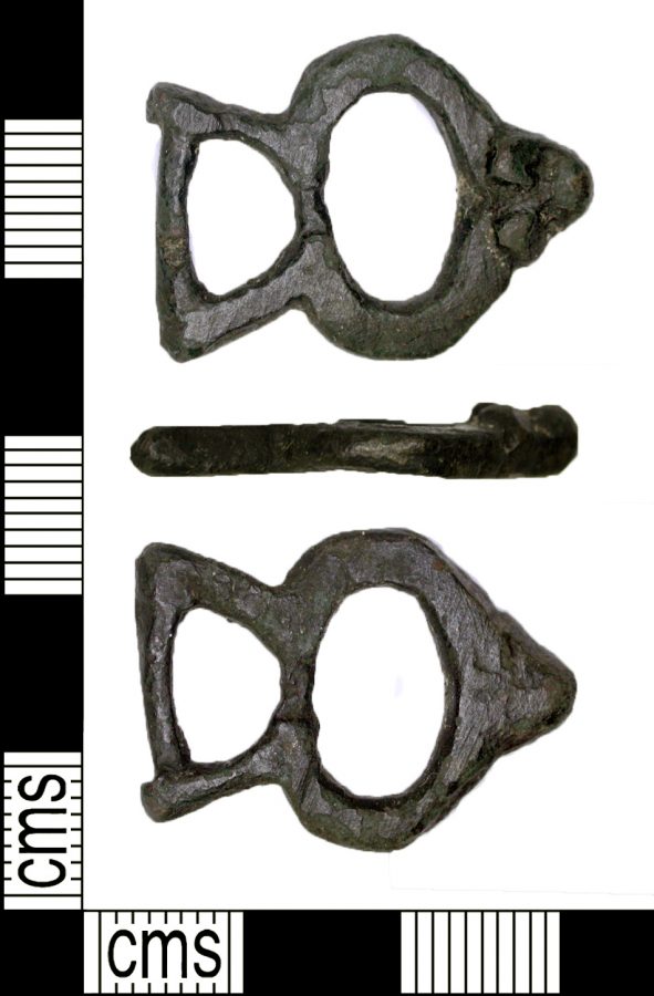 A copper-alloy buckle frame found near Winthorpe, Nottinghamshire.(c) Portable Antiquities Scheme, CC BY-SA 4.0