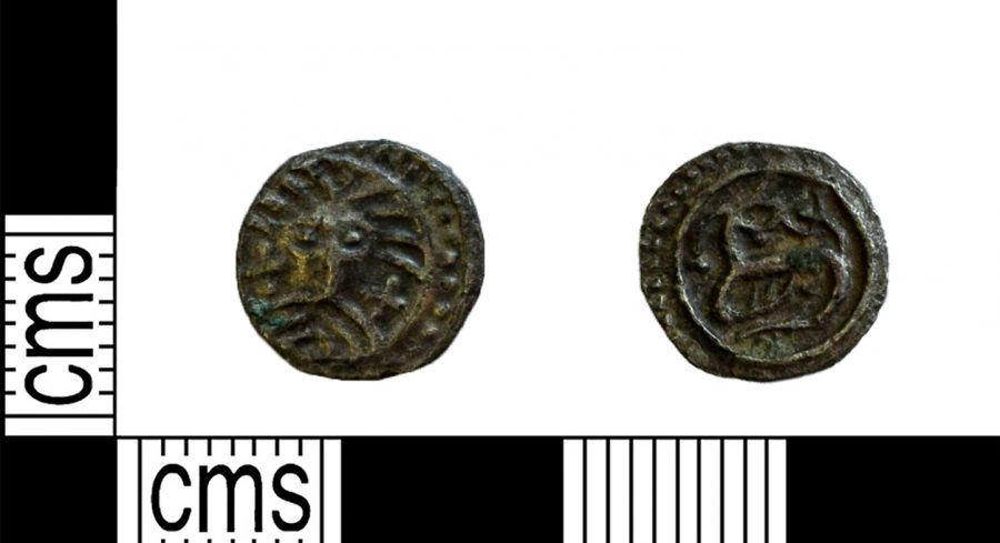 A Danish silver sceat found near Titchmarsh, Northamptonshire. (c) Portable Antiquities Scheme, CC BY-SA 4.0