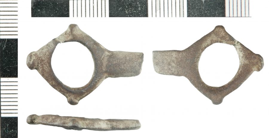 A copper-alloy harness-link fragment found near Swinhope, Lincolnshire. (c) Portable Antiquities Scheme, CC BY-SA 2.0