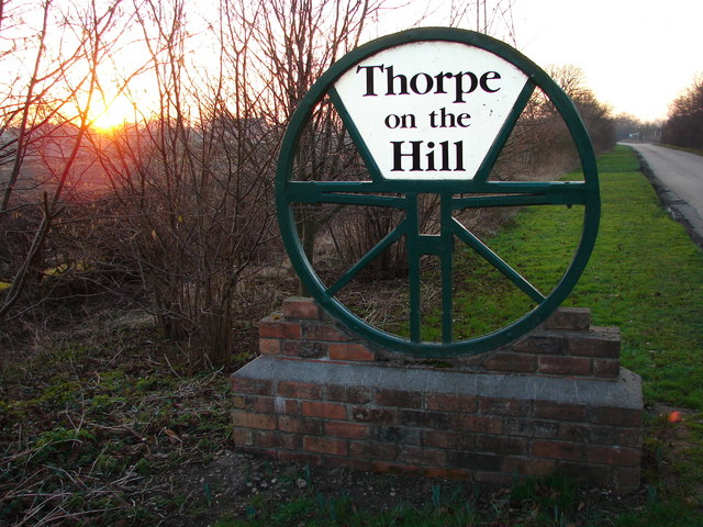 Thorpe on the Hill sign