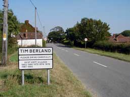 Timberland village sign