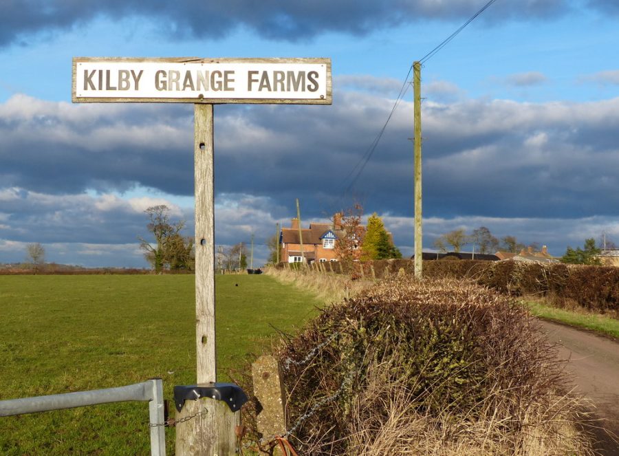 Kilby Grange Farm sign