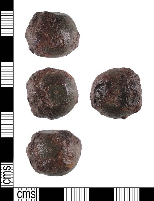 Globe-shaped copper-alloy weight found near Caistor, Lincolnshire. (c) Portable Antiquities Scheme, CC BY-SA 2.0